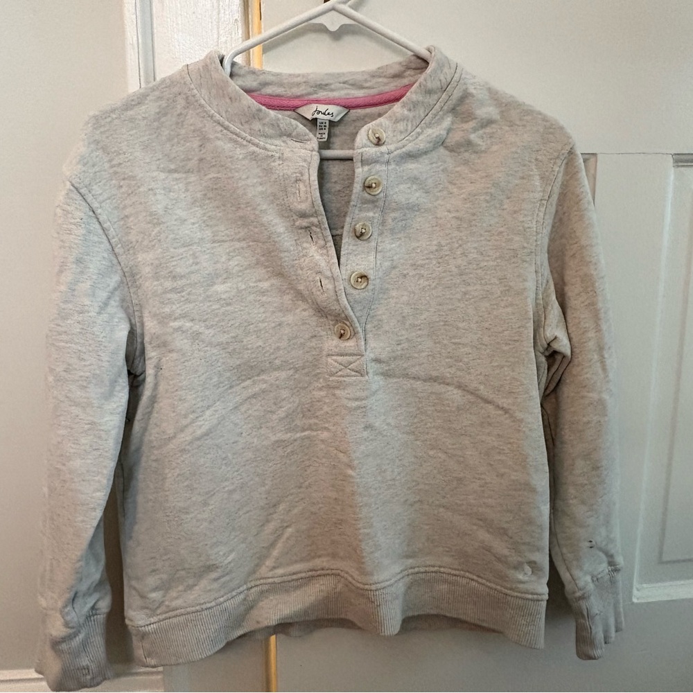 Joules Gray Button-Up Sweater